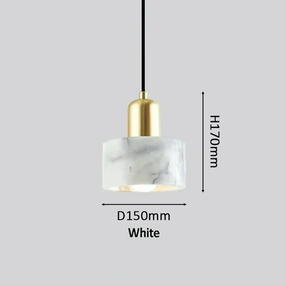 Modern green marble pendant light for dining room