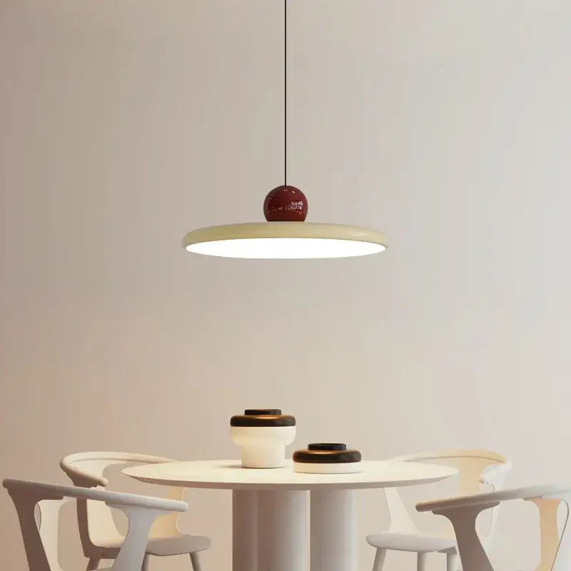 Modern green & red saucer pendant light dining room cream wind