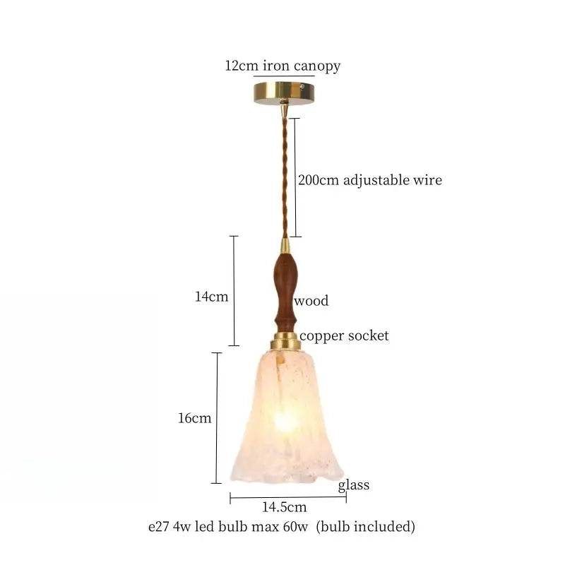 Modern green wave glass pendant light for living room