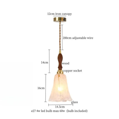 Modern green wave glass pendant light for living room