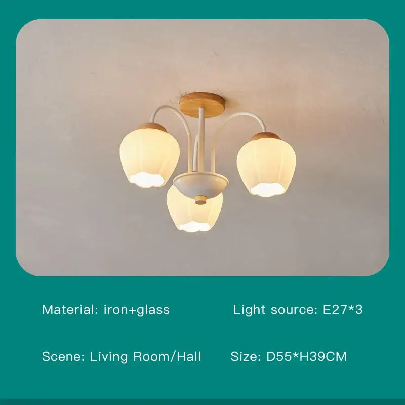 Modern green & white chandelier 8 glass globes living room light