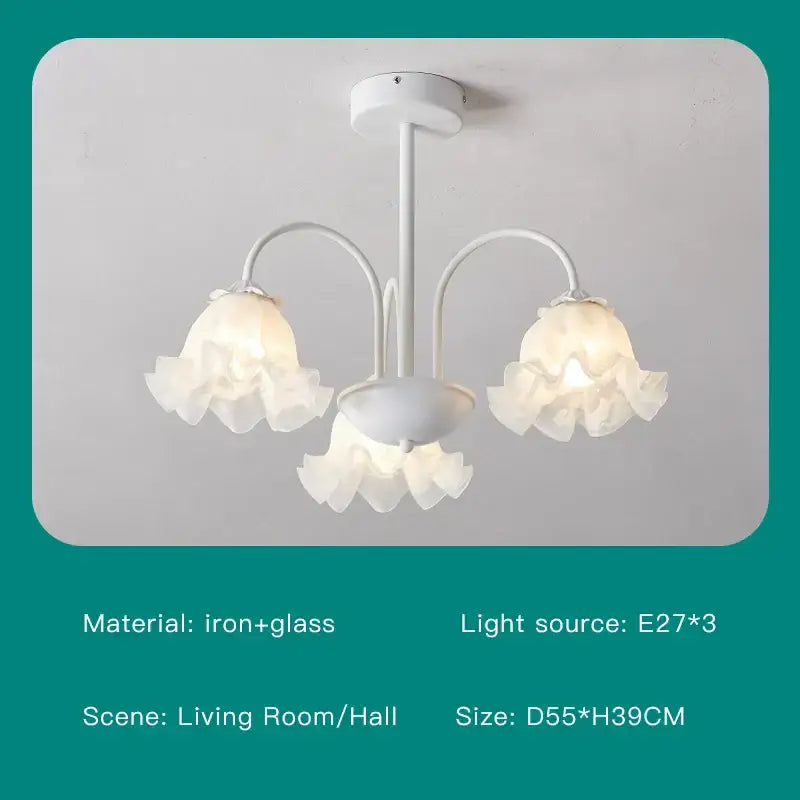 Modern green & white chandelier 8 glass globes living room light