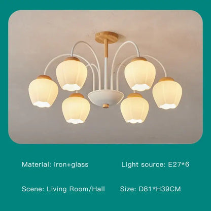 Modern green & white chandelier 8 glass globes living room light