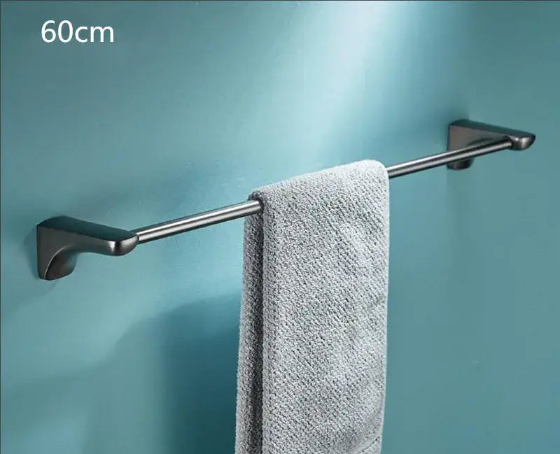 Modern grey bathroom accessories set stainless steel towel rack