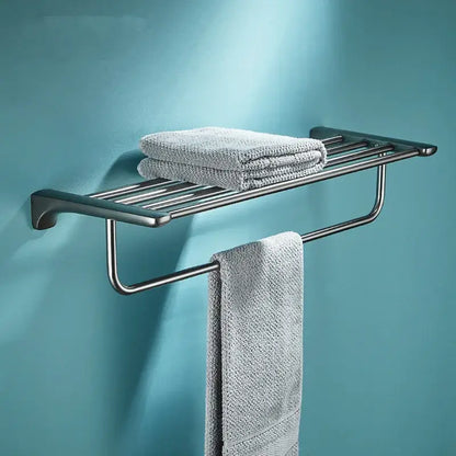 Modern grey bathroom accessories set stainless steel towel rack