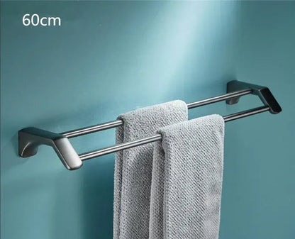 Modern grey bathroom accessories set stainless steel towel rack