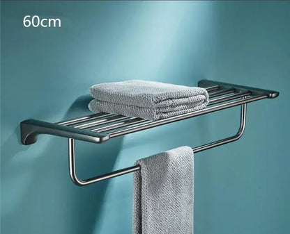 Modern grey bathroom accessories set stainless steel towel rack