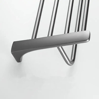 Modern grey bathroom accessories set stainless steel towel rack
