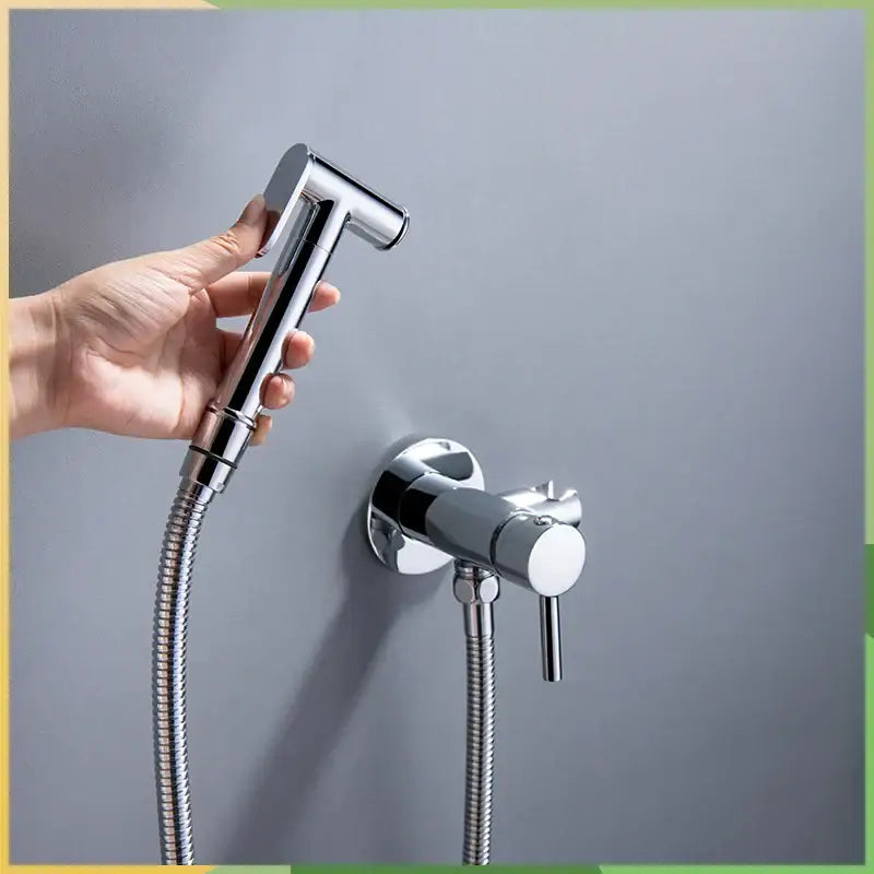 Modern grey brass bidet spray bathroom hot cold mixer valve