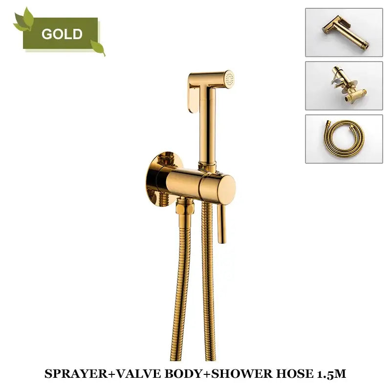 Modern grey brass bidet spray bathroom hot cold mixer valve