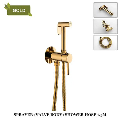 Modern grey brass bidet spray bathroom hot cold mixer valve