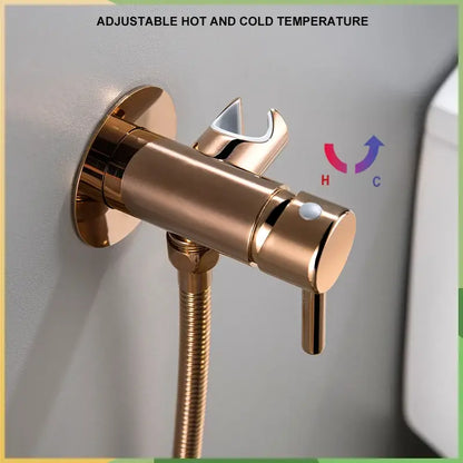 Modern grey brass bidet spray bathroom hot cold mixer valve
