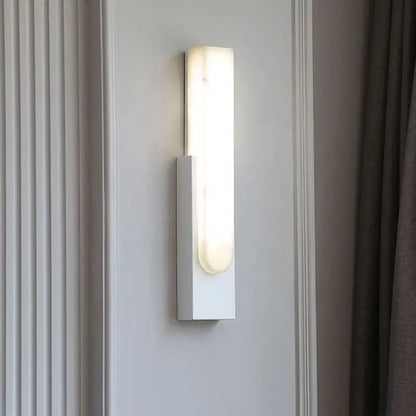 Modern grey marble led wall sconce bedroom bedside light