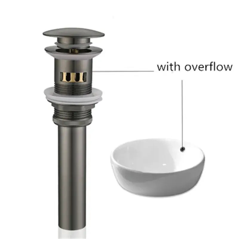 Modern gun gray waterfall basin faucet bathroom sink tap