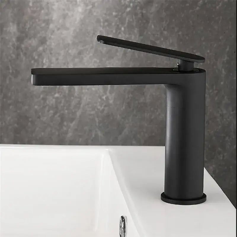 Modern gun gray waterfall basin faucet bathroom sink tap