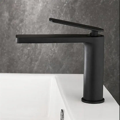 Modern gun gray waterfall basin faucet bathroom sink tap