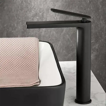 Modern gun gray waterfall basin faucet bathroom sink tap