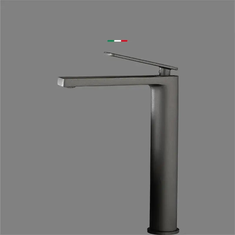 Modern gun gray waterfall basin faucet bathroom sink tap