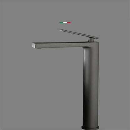 Modern gun gray waterfall basin faucet bathroom sink tap