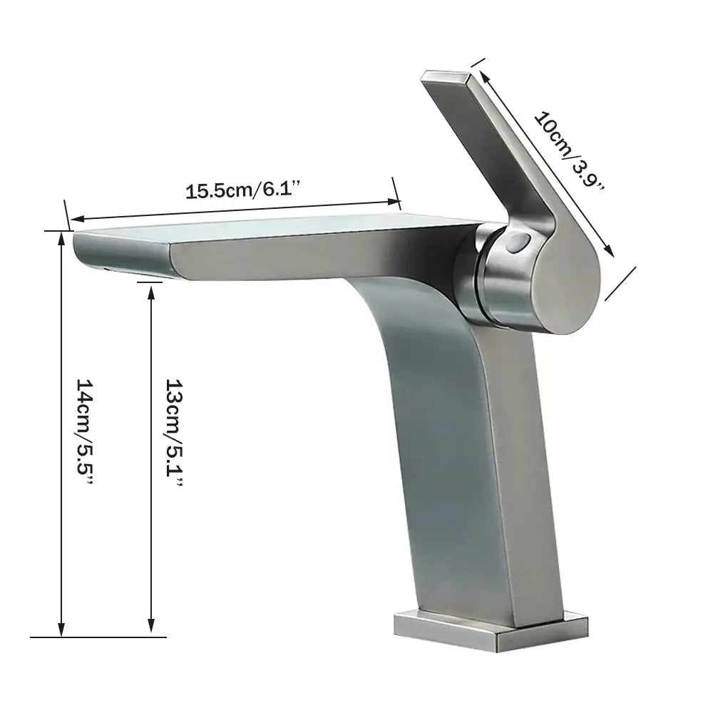 Modern gun grey basin faucet bathroom sink mixer tap