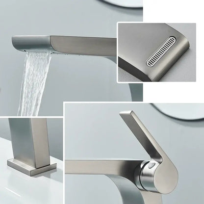 Modern gun grey basin faucet bathroom sink mixer tap