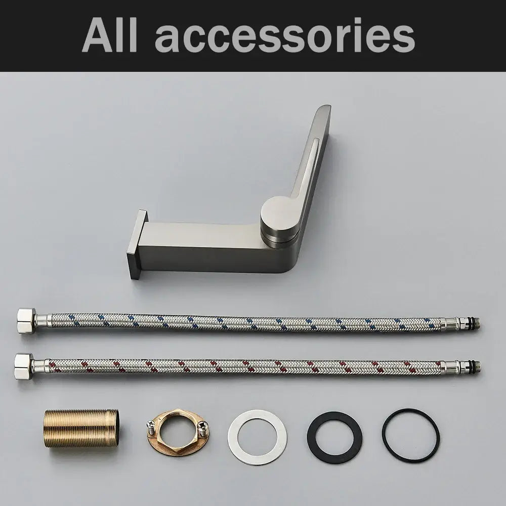 Modern gun grey basin faucet bathroom sink mixer tap
