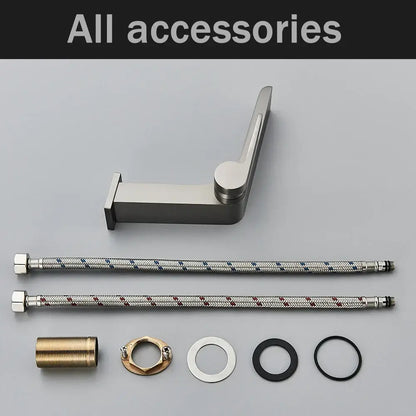 Modern gun grey basin faucet bathroom sink mixer tap