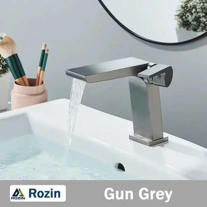 Modern gun grey basin faucet bathroom sink mixer tap