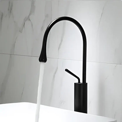 Modern gun grey brass basin faucet kitchen swivel water crane