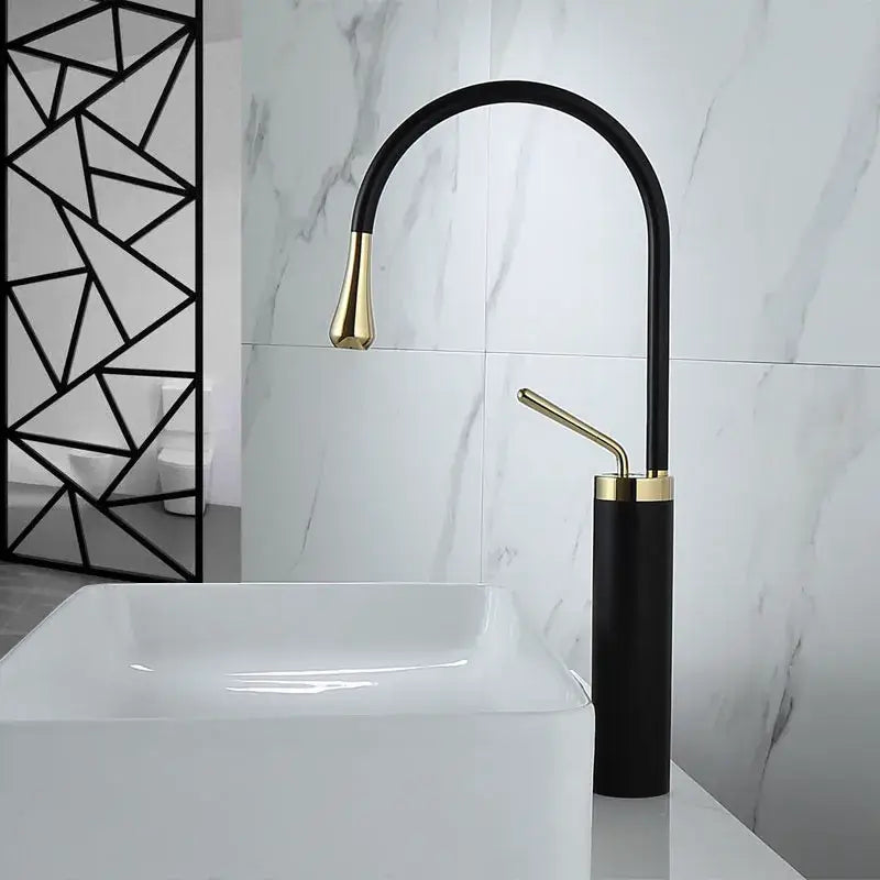 Modern gun grey brass basin faucet kitchen swivel water crane