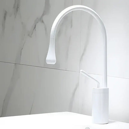 Modern gun grey brass basin faucet kitchen swivel water crane