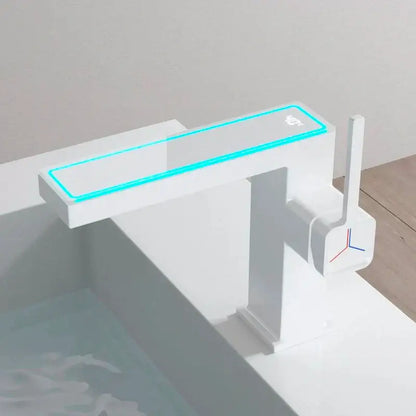 Modern gun grey digital display basin faucet bathroom temperature sensor