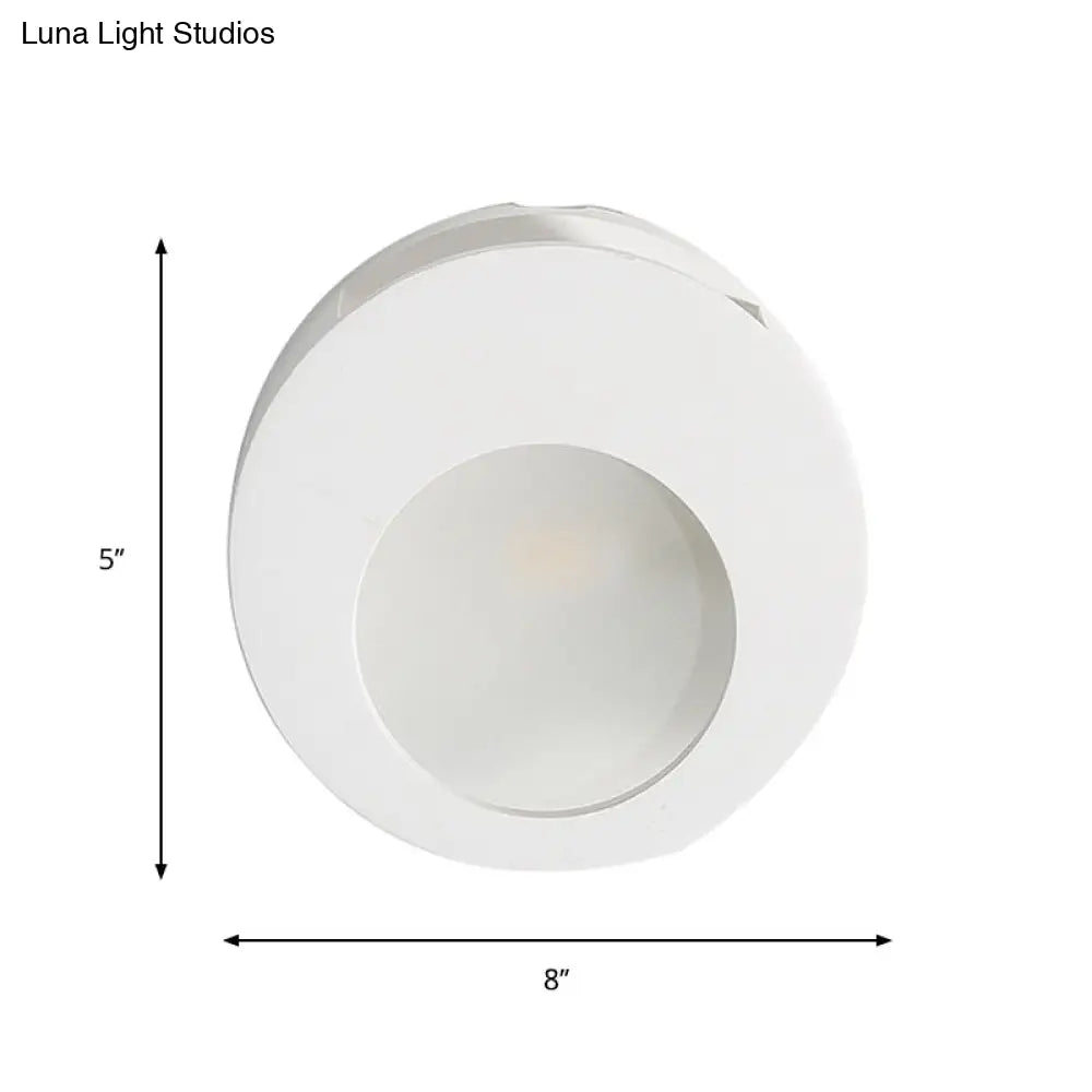 DecorBites™ Modern Gypsum Wall Sconce Lamp - 1 Light LED Wall Lighting in White for Living Room