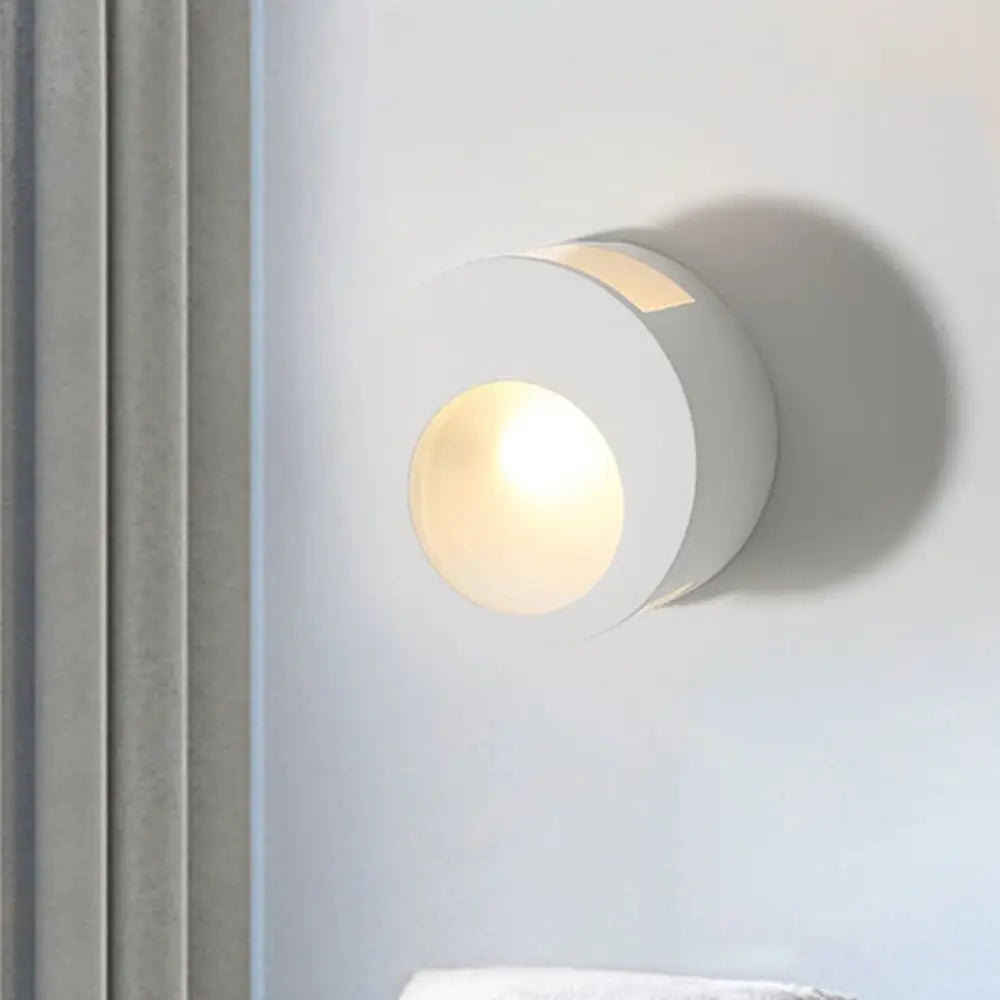 DecorBites™ Modern Gypsum Wall Sconce Lamp - 1 Light LED Wall Lighting in White for Living Room