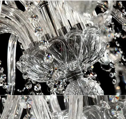 Modern hand blown crystal chandelier light for dining room