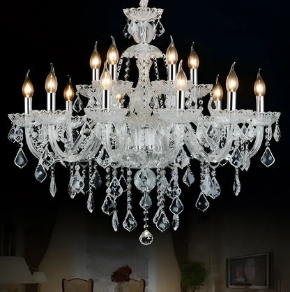 Modern hand blown crystal chandelier light for dining room