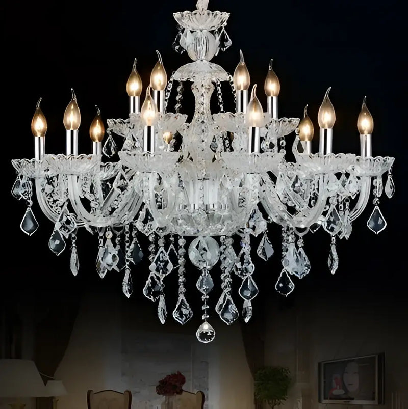 Modern hand blown crystal chandelier light for dining room