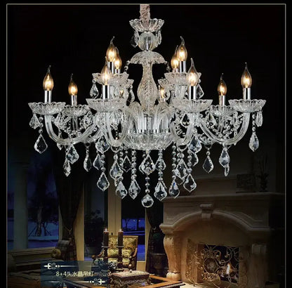 Modern hand blown crystal chandelier light for dining room