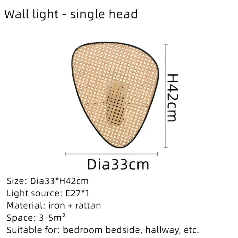 Modern hand made rattan pendant light for living room