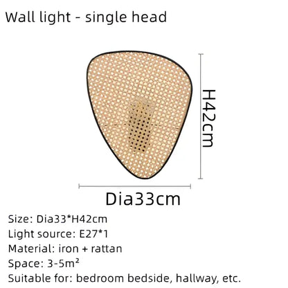 Modern hand made rattan pendant light for living room