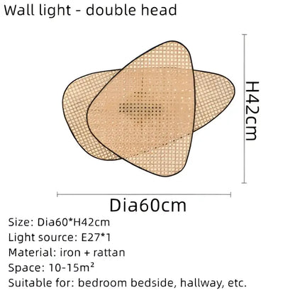 Modern hand made rattan pendant light for living room