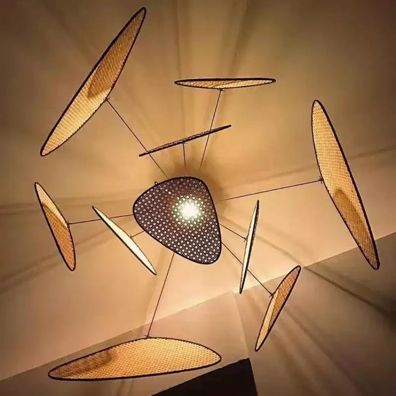Modern hand made rattan pendant light for living room