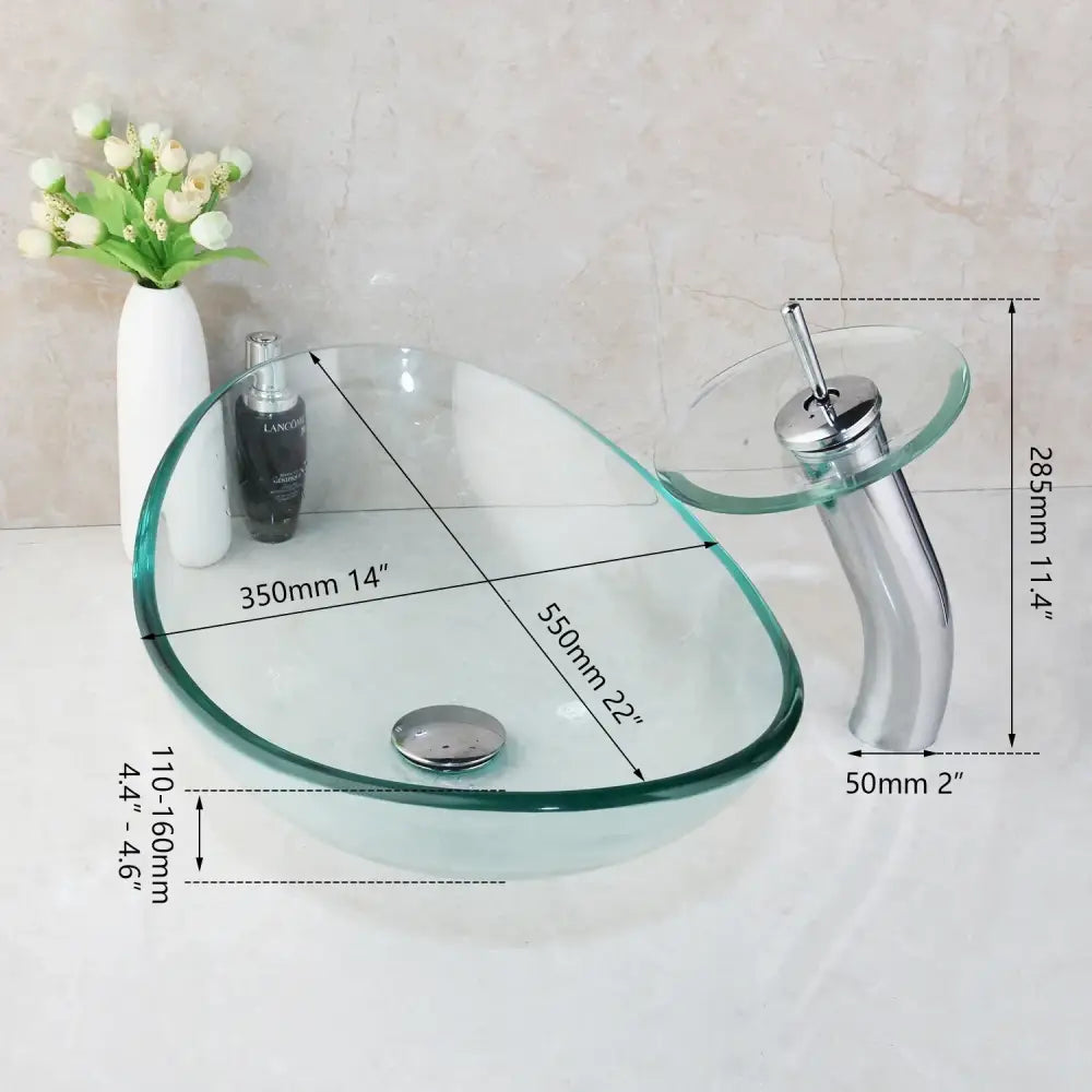 Modern hand painted glass basin mixer faucet bathroom sink chrome