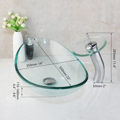 Modern hand painted glass basin mixer faucet bathroom sink chrome