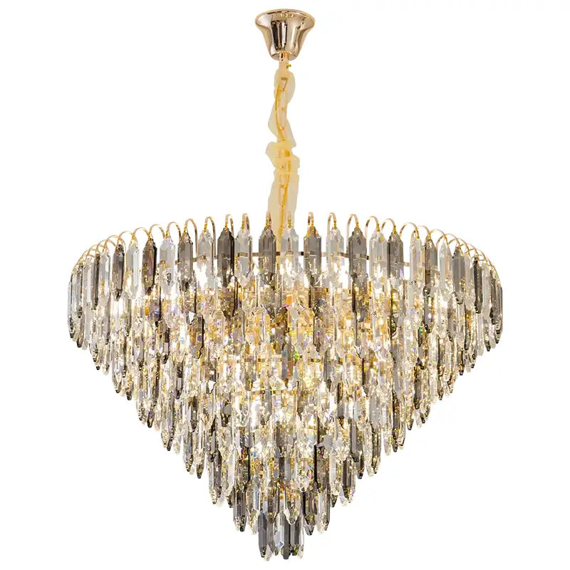 Modern heart shaped gold crystal chandelier living room