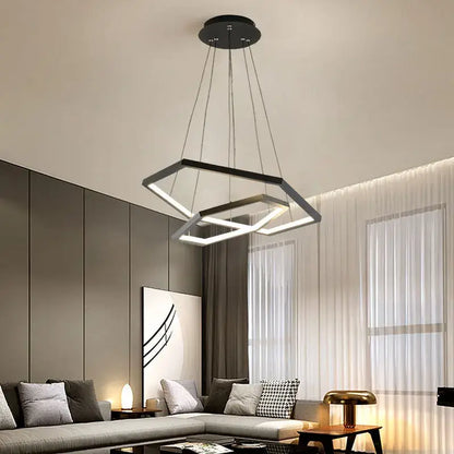 Modern hexagon aluminium led pendant light for living room dimmable