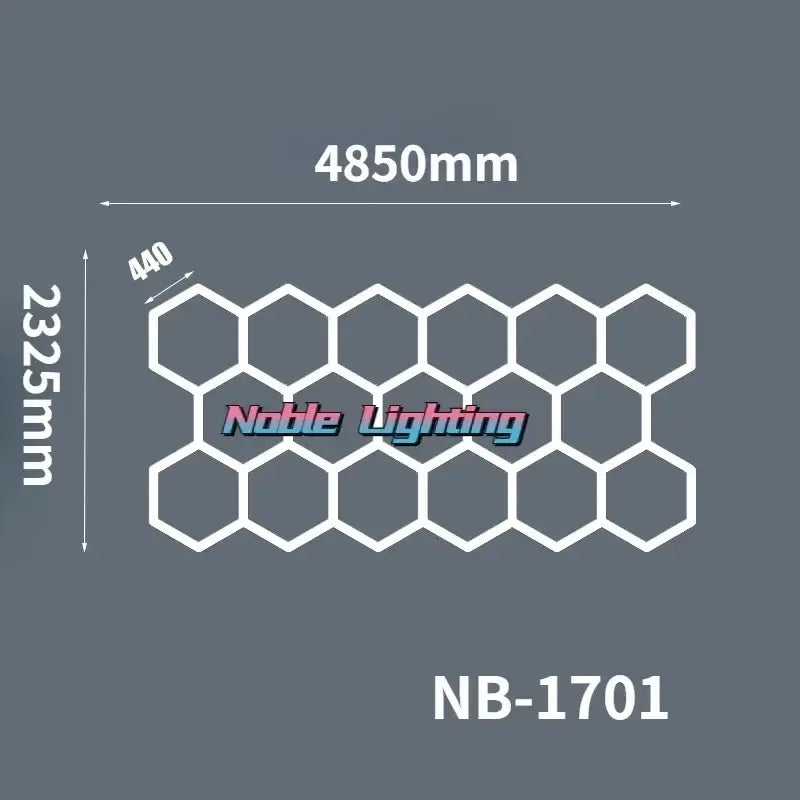 Modern hexagon led ceiling light white & gray garage fixture