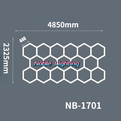 Modern hexagon led ceiling light white & gray garage fixture