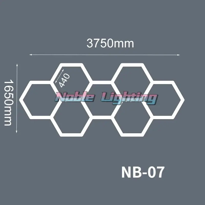 Modern hexagon led ceiling light white & gray garage fixture