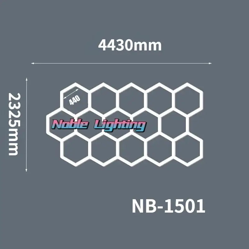 Modern hexagon led ceiling light white & gray garage fixture